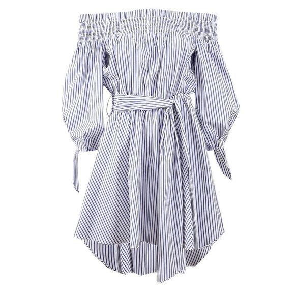 New CAROLINE CONSTAS Lou Striped Dress Small - Picture 13 of 14